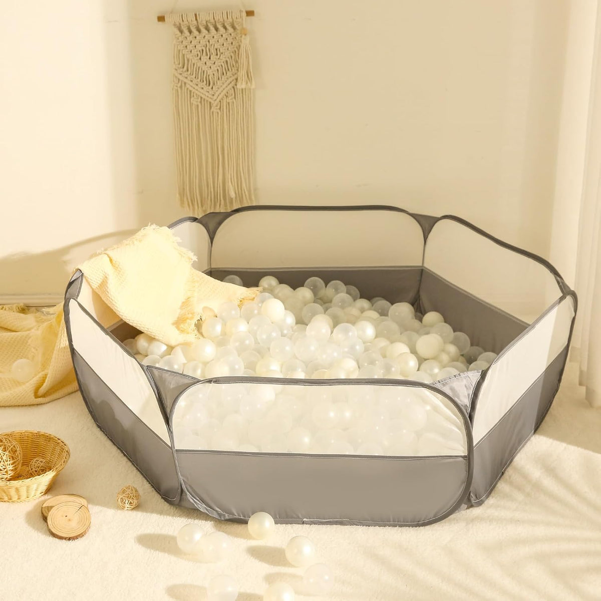 TRENDPLAY foldable pop up ball pit play tent for toddlers with storage bag - view 28