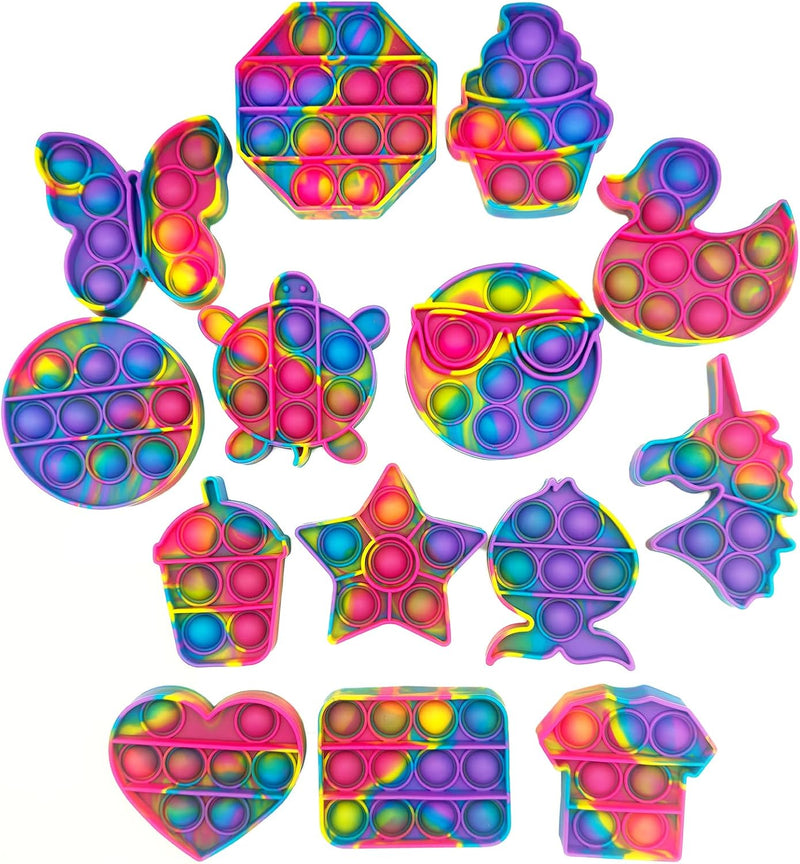 14 Pack Pop Fidget Sensory Toys Party Favors for Kids Toddlers