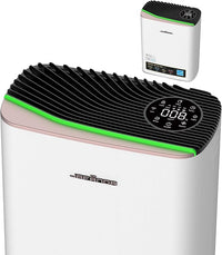 Jafanda Air Purifiers for Home Up to 1100ft² Large Room,HEPA Filter Removes 99.97% of Allergens,Dust,Smoke,and Odors,Activated CarbonTrue HEPA Filters,20dB Quiet Air Purifier (JF239-Rose gold)