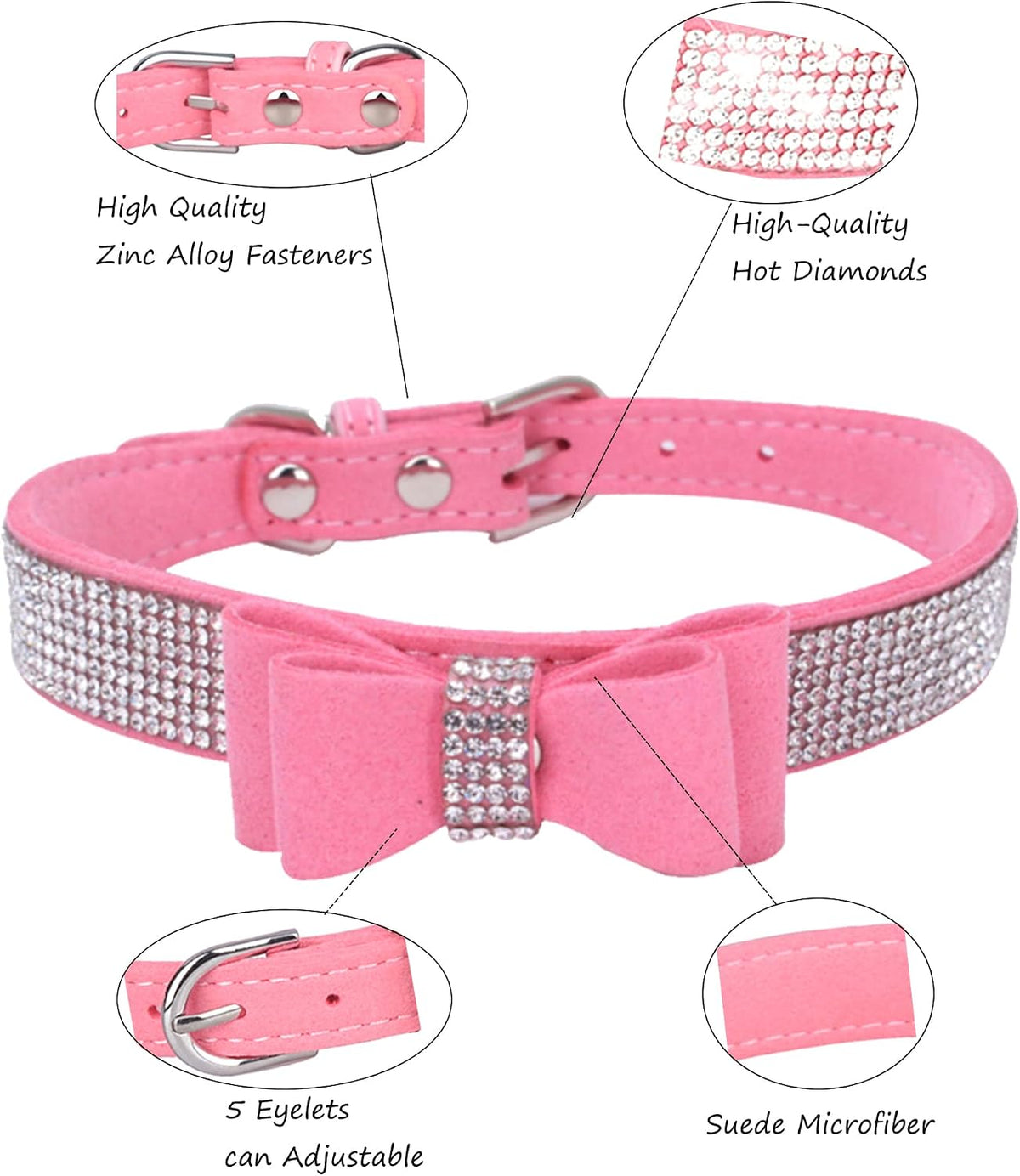 Dog Collar for Small Dogs - L / pink1 - image 2