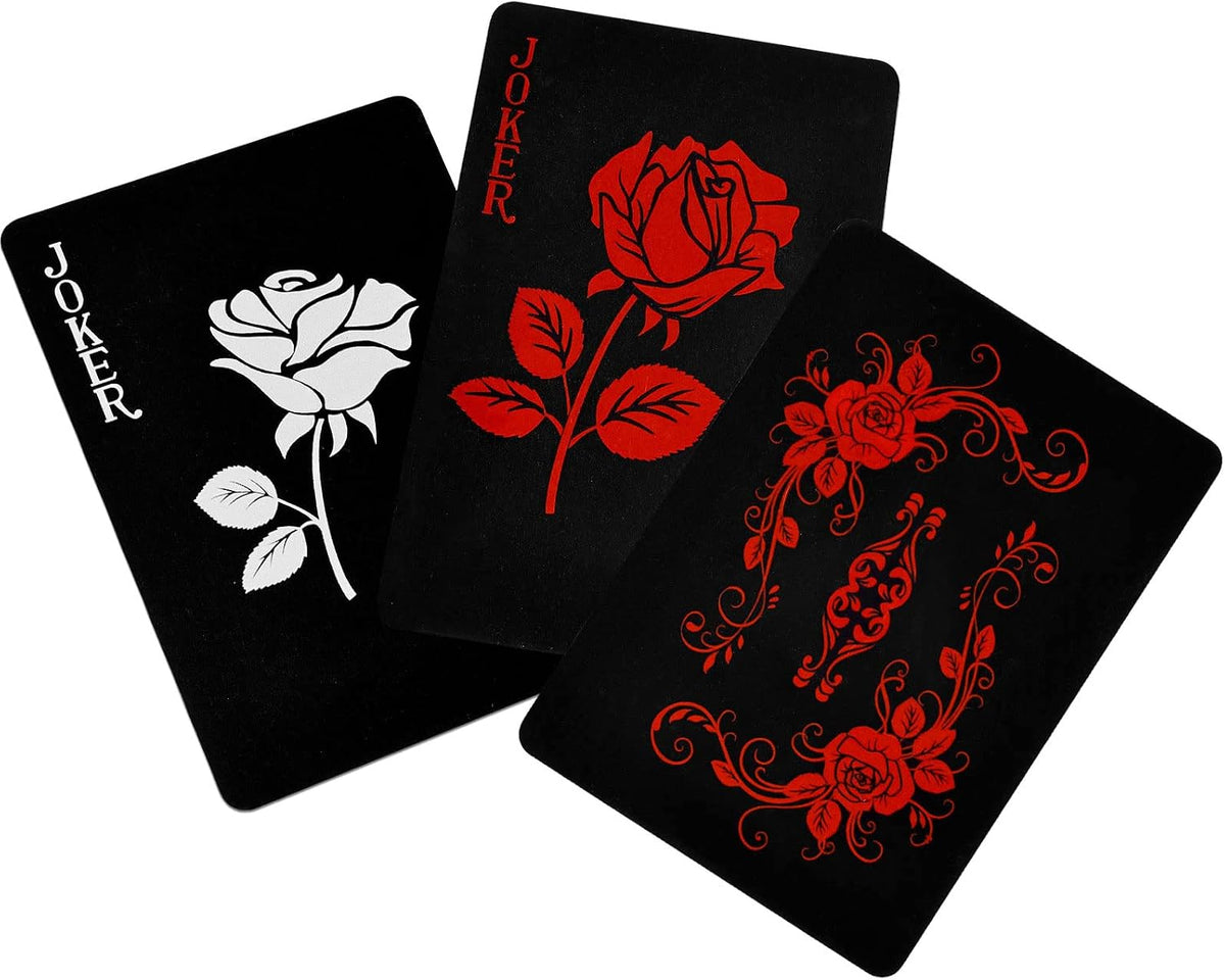 joyoldelf Playing Cards, Waterproof Deck of Cards with Unique Pattern & Flower Backing, PVC Poker - image 2