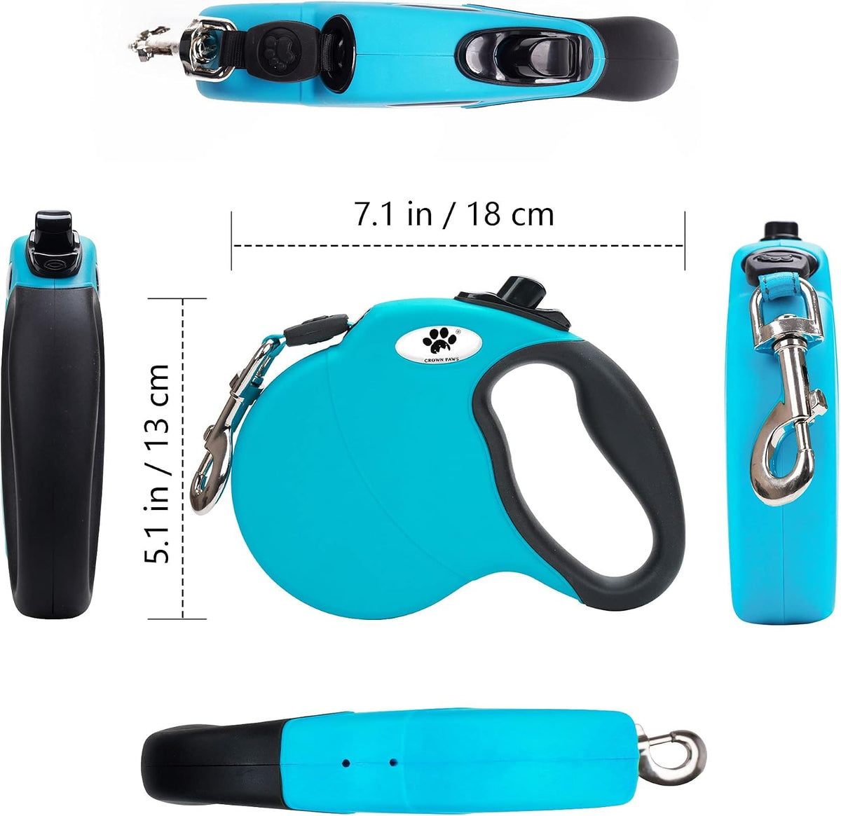 16ft Retractable Dog Leash for Large Breed Dogs up to 110 lbs - Large / Blue - image 3