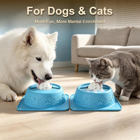 Slow Feeder Dog Bowl for Liquid Treats, Anti-Slip Lick Bowl - Light blue - image 4