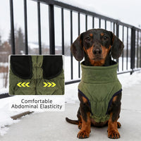 Winter Dog Vest Coat with Harness Built in – Essentials for Dogs - #1 Olive-Matte / L(Chest 20.5")-Dachshund - image 4