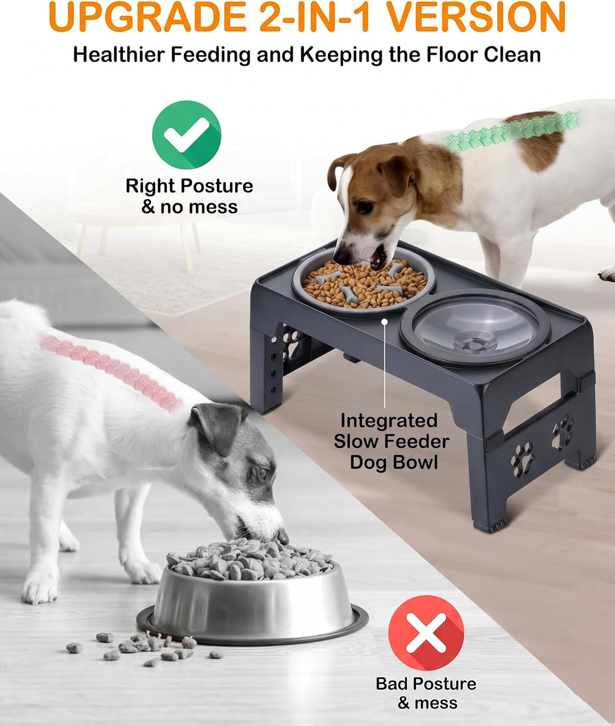LALOBLUE Collapsible Dog Bowls Raised Elevated Adjust Stand – Essentials for Dogs - image 4