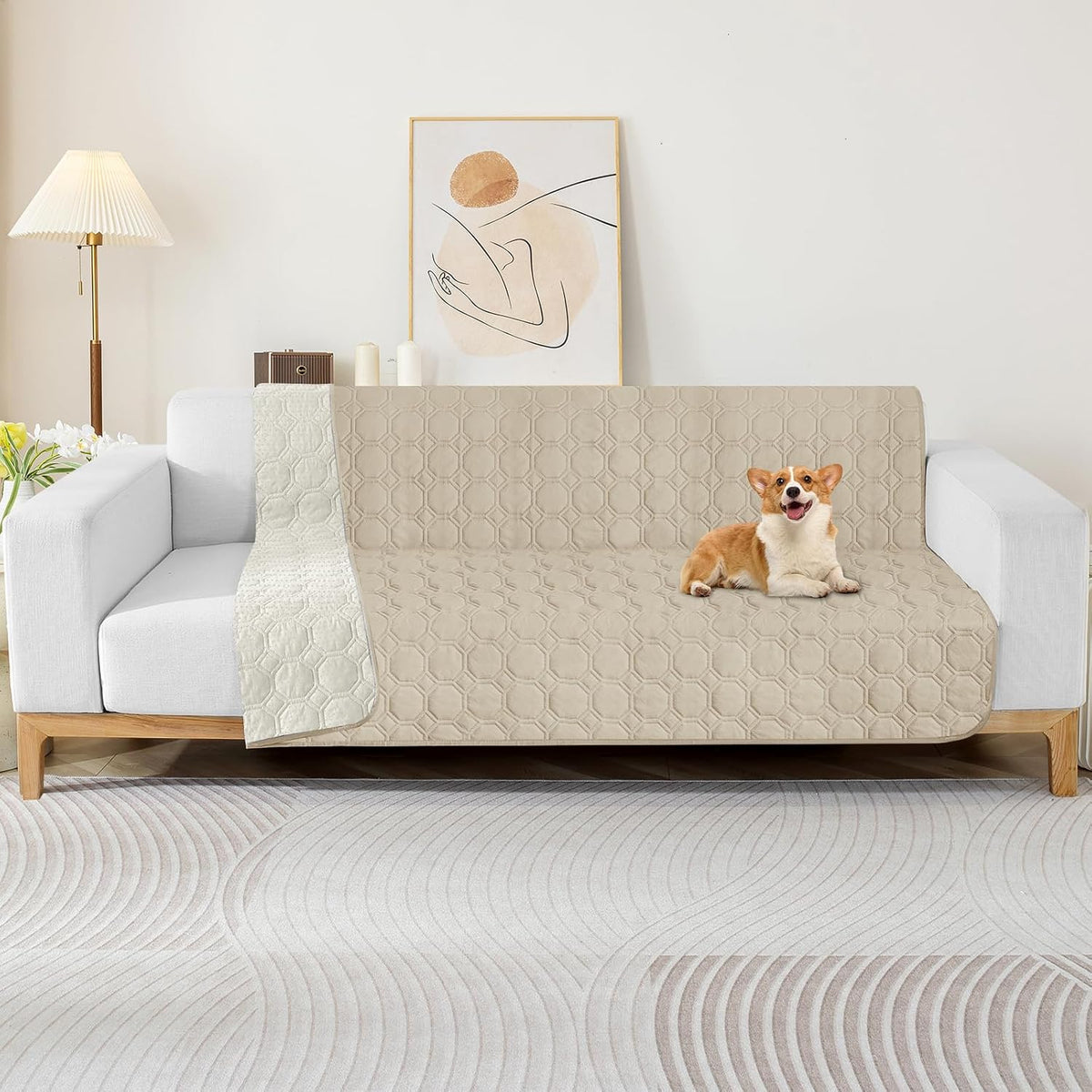 ZNSAYOTX Ultimate Cozy Blankets 100% Waterproof Sofa Mat Blanket - Khaki / 40x50 Inch - image 2