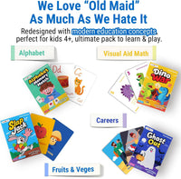 Upgraded Kids Card Games Pack, 6 Decks, Go Fish, Old Maid - Educational (Large Cards) - image 4