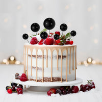 NACHLYNN 80 Pcs Cake Balls Decorations Mini Balloon Cake Topper Balls - Black - image 3