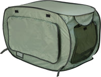 SportPet Designs Large Pop Open Kennel, Portable Cat Cage Kennel - Green