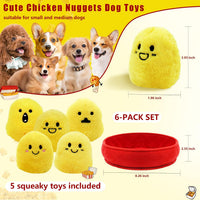 Tug of War Dog Toy, Squeaky Dog Toys Interactive Duck Puppy Toys – Essentials for Dogs - Yelllow Chicken Nugget - image 2