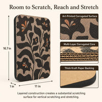 Cat Wall Scratcher, Art Cat Scratching Board for Indoor Cats – Essentials for Cats - Black & White 2 - image 2