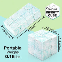 Infinity Cube Fidget Toys for Kids - Marble / 1.5 x 1.5 Inches - image 2