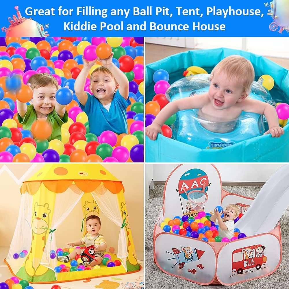 Ball Pit Balls for Kids, Plastic Refill 2.2 Inch Balls - Green - image 4