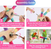 Kyouki Bird Perch Toy Parakeets Toy for Small & Medium Parrots - image 3
