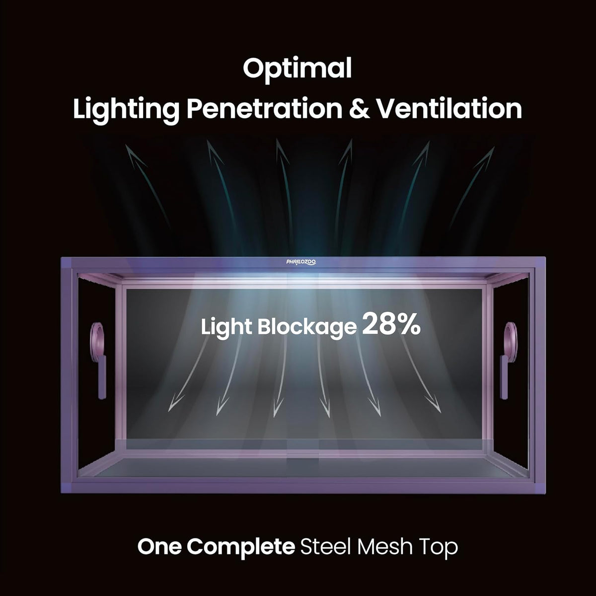 120 Gallon Reptile Tank, Stackable 4x2x2 Reptile Enclosure – Essentials for Reptiles And Amphibians - Royal Purple / 50 Gallon - image 3