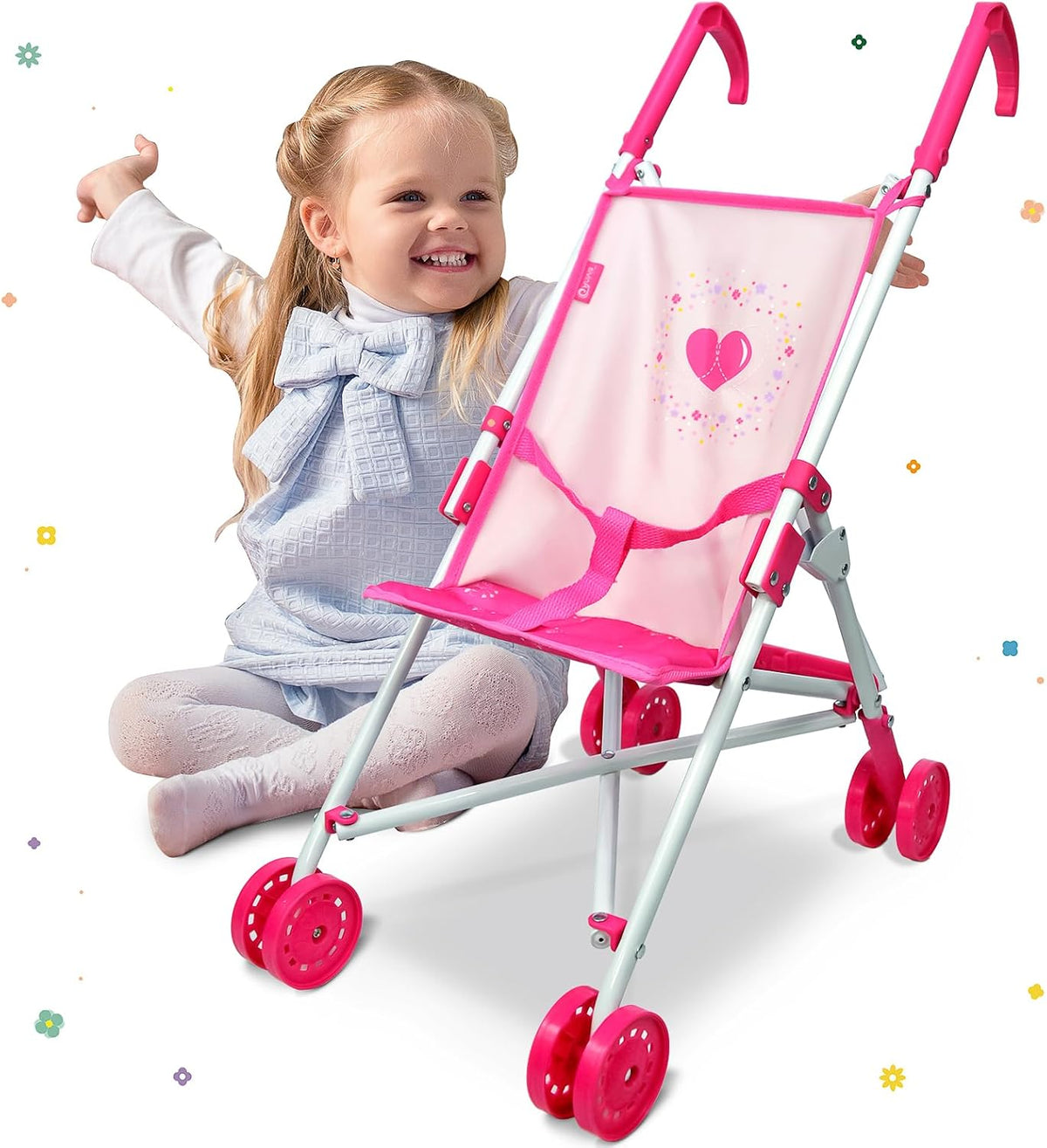 Anivia Stroller Toy Collection Doll Stroller Baby Doll Accessories - DB102pink