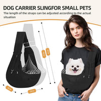 Adjustable Dog Sling Carrier with Pocket - Black - image 3