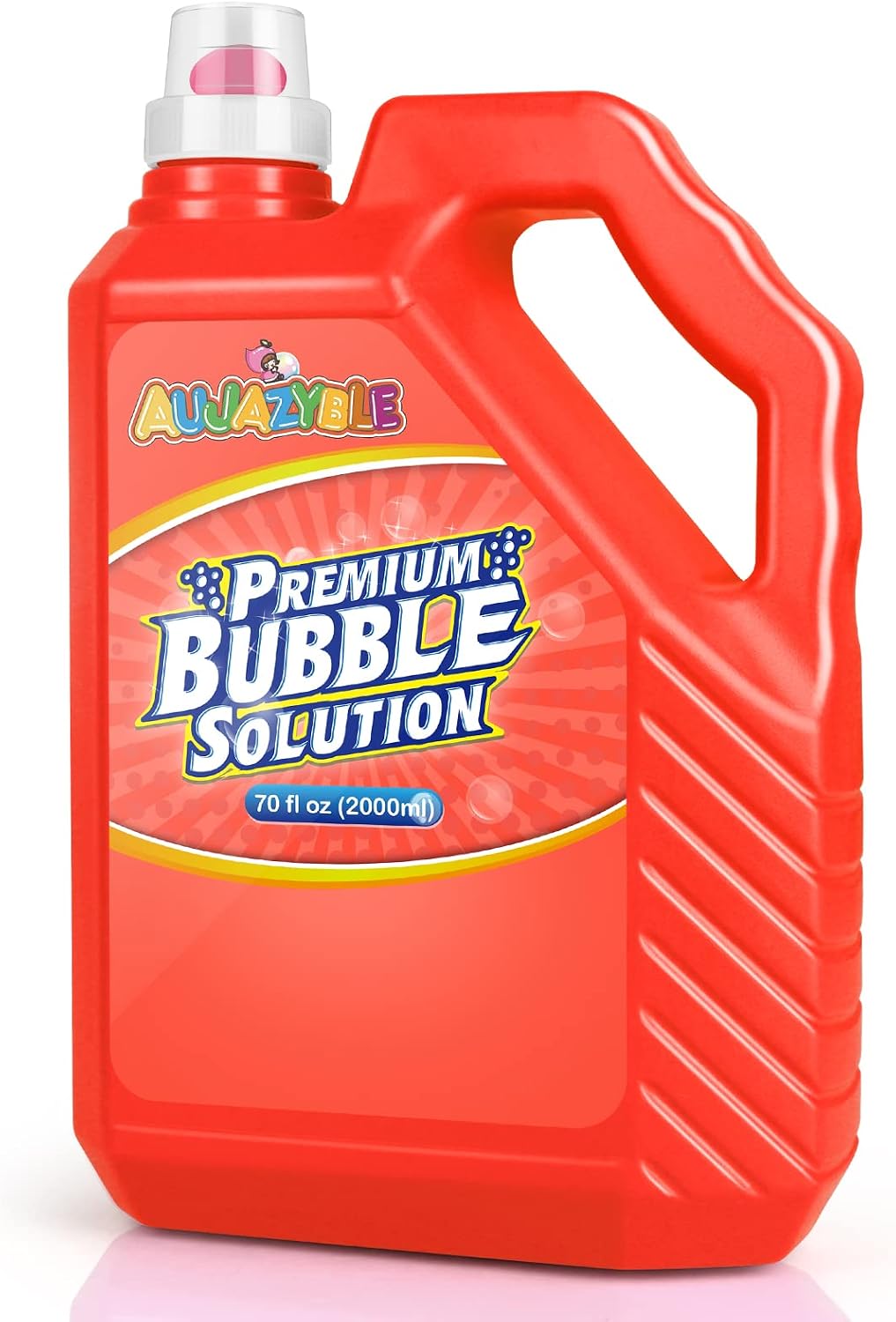 Bubble Solution Refill - 70 OZ Non-Toxic Pre-Mix Refill for Bubble Machine – Fun for Kids & Family - Red-70 Ounce