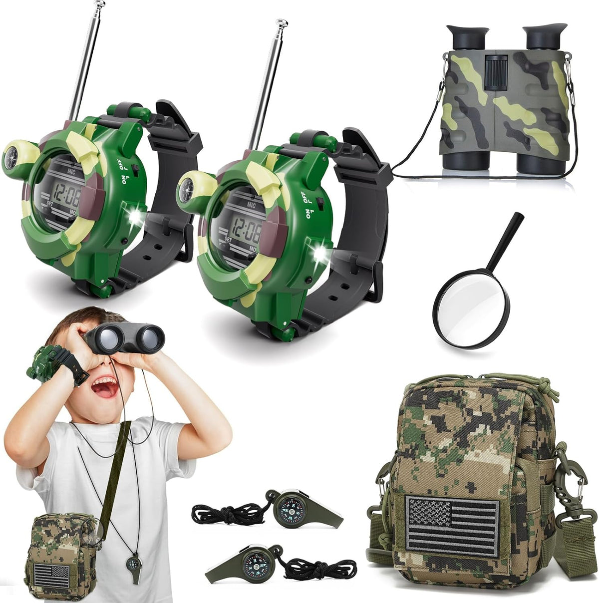 Walkie Talkies Watch, Spy Kids Toys for Boys 8-12 - Explorer Set