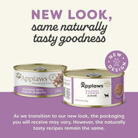 Applaws Natural Wet Cat Food in Broth, Limited Ingredient Canned Wet Cat Food, No Additives, Made with Natural Ingredients, Mackerel & Sardine in Broth (24 x 2.47oz Cans)