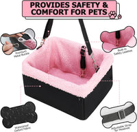 Dog Car Seat for Small Pets Under 20lbs - Pink-20lbs / Nylon - image 3