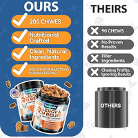 Cat Allergy Relief Chews 200 pcs - Cat Itchy Skin & Paw Licking Relief - Omega 3 & Probiotic for Cats - Anti-Itch Relief for Skin & Coat Health, Immune Support, Seasonal Allergies - Chicken Flavor