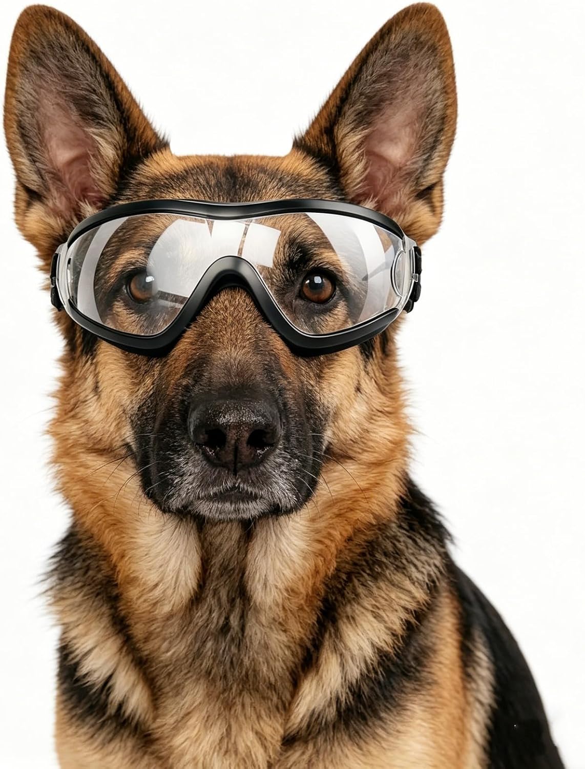 Large Dog Sunglasses Eye Protection - Tactical Clear / Large