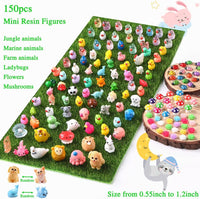 DULEFUN 150 mini resin animal and duck figurines in bright colors - view 8
