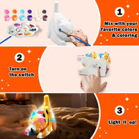 FUNZBO 4.3in Paint Your Own Dinosaur Lamp Kit - Cat Lying - image 4