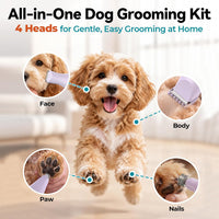 4-in-1 Dog Clippers for Grooming Kit - Purple - image 2