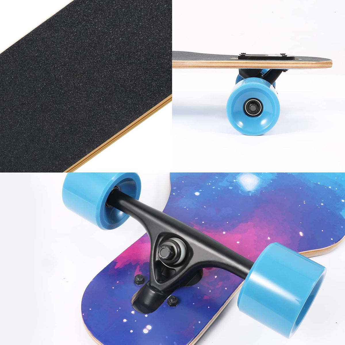 TLHB 41 inch drop through longboard skateboard with 9-ply maple deck and PU wheels - view 19