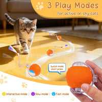 Interactive Automatic Cat Toy Ball-USB Rechargeable,Motion Activated - Orange - image 4