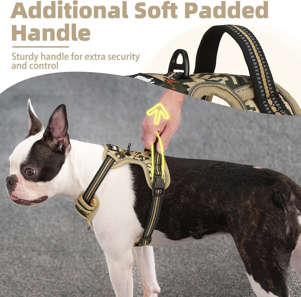 PUPTECK No Pull Halloween Dog Harness for Large - Camouflage / Small / Harness Only - image 2