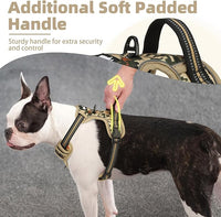 PUPTECK No Pull Dog Harness Medium Sized, Adjustable Reflective Dog Harness with Handle Easy Control, Comfortable Soft Padded Pet Vest Harness for Medium Dogs, Camouflage M
