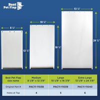 Best Pet Flap Large Replacement Dog Door Non PVC Flap Fits PetSafe - Medium 8 1/8" x 12 7/8" (Pack of 2)