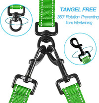 Double Dog Leash, No Tangle Dual Leash - Grass Green - image 2