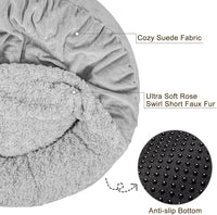 JOEJOY Small Dog Bed Cat Bed with Hooded Blanket - S(23" x 23" x 7") / Grey - image 4