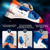 Wbzle space ship toy with astronaut figure, opening cockpits and telescopic arm - view 13