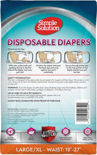 Simple Solution Female Dog Diapers, Disposable Dog Diapers - 12 Count / L/XL - image 4