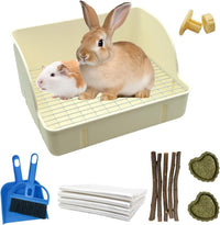 10Pcs Rabbit Litter Box Toilet - 【White】