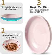3 PCS Ceramic Cat Bowls, Small Dog Dish - Purple - image 4