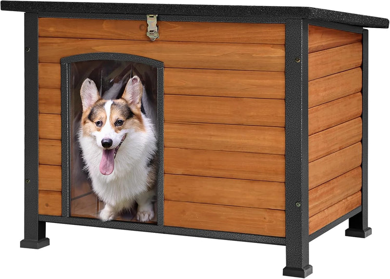 XXL 59" Extra Large Heated Dog House for Outside with Iron Frame – Essentials for Dogs