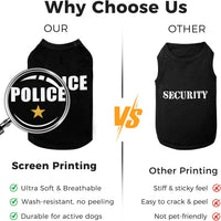 BINGPET police dog shirt, soft cotton blend puppy t-shirt - view 4