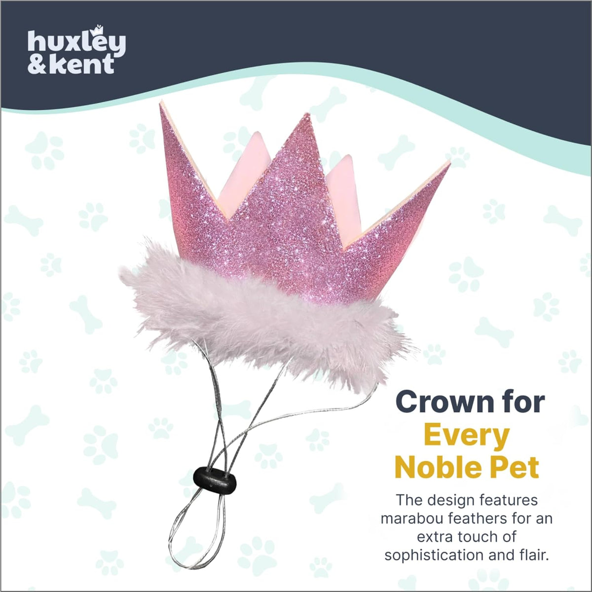 Huxley & Kent Party Crown Hat for Dogs & Cats - Small / Pink - image 2
