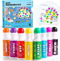 Jar Melo Washable Dot Markers for Kids, Large 60ML - 8 Colors