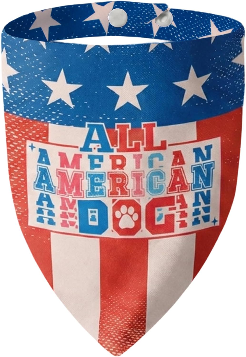 Halloween Dog Bandanas with No Tricks Sign - American Flag D / Large