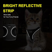 Fida Cat Harness and Leash Set for Walking Kitten and Puppy - XXS (Neck:11.4"-12.2"; Girth:12.6"-14.2") / Black - image 4