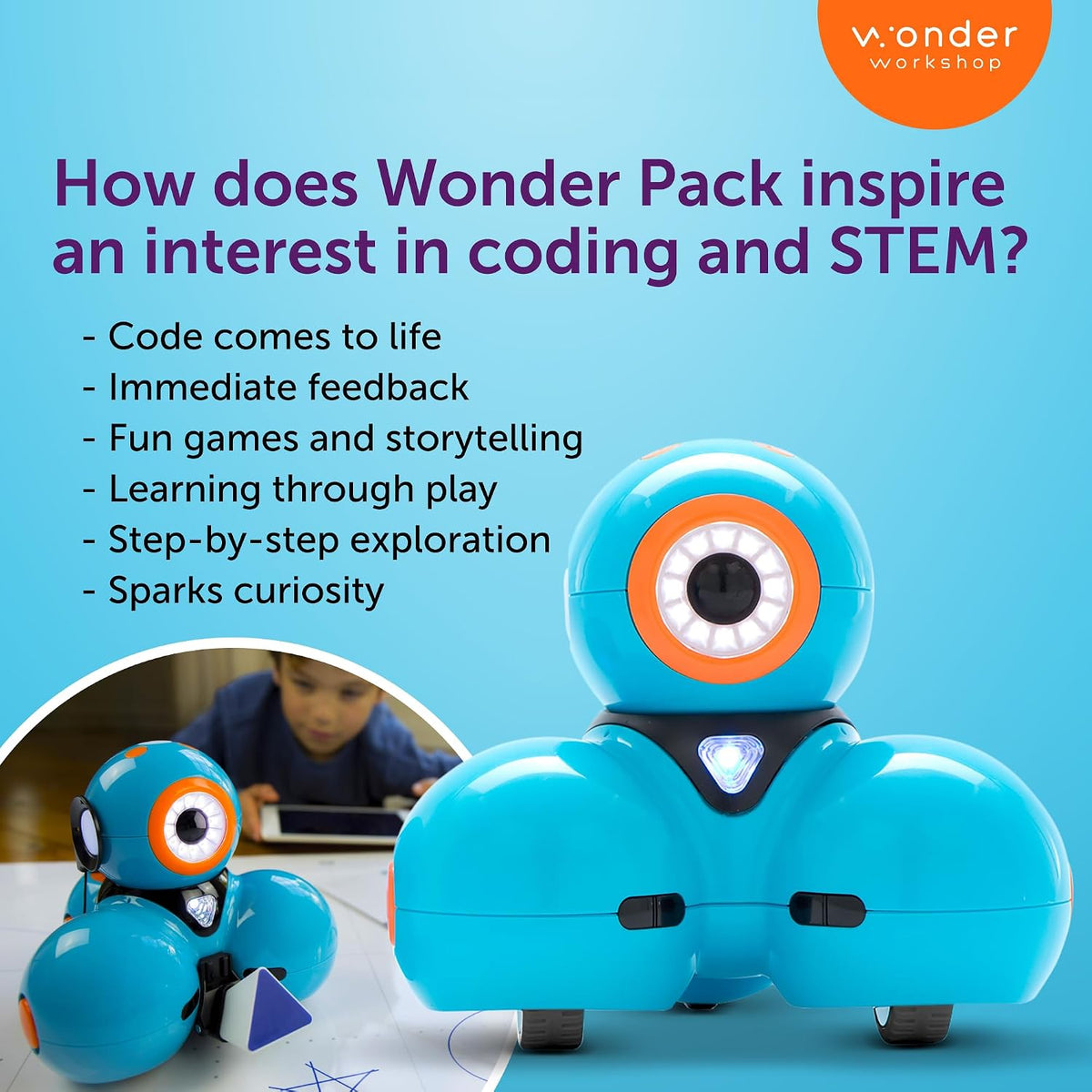 Wonder Workshop Dash Robot, Coding Robots for Kids 6 and Older - Dash Robot - image 4