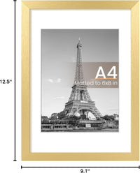upsimples 50x70cm Puzzle Frame, Wall Decor Frames - Gold / 8.3x11.7 - image 4