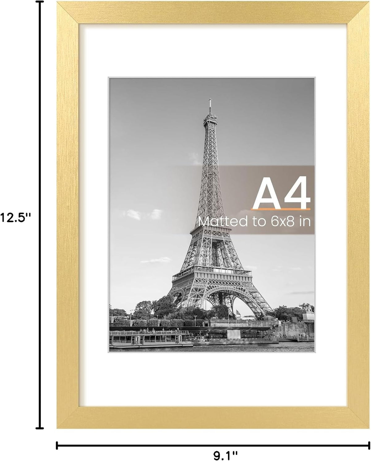 upsimples 50x70cm Puzzle Frame, Wall Decor Frames - Gold / 8.3x11.7 - image 4